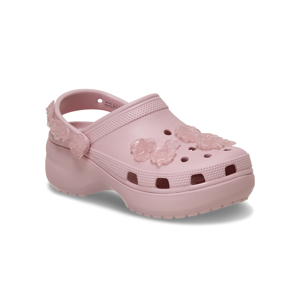 Women's Classic Platform Translucent Floral Clog in Cotton Candy - Image 2