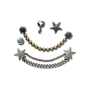 Jibbitz? Charm Punk Gunmetal Pack