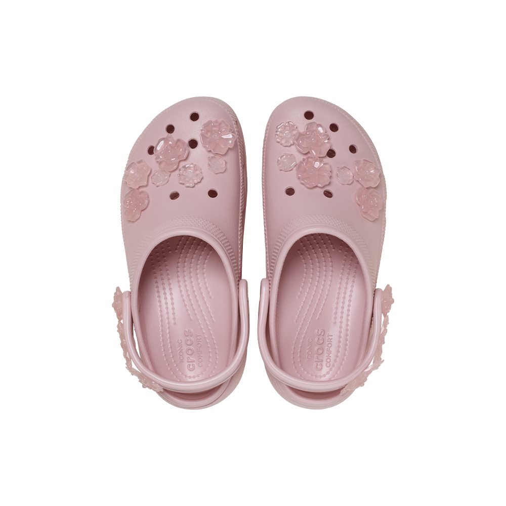 Women's Classic Platform Translucent Floral Clog in Cotton Candy - Image 5