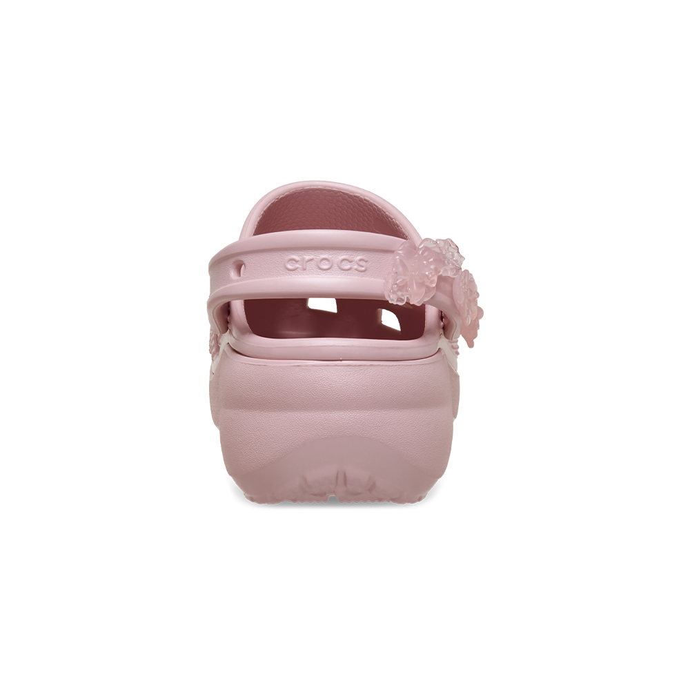 Women's Classic Platform Translucent Floral Clog in Cotton Candy - Image 3
