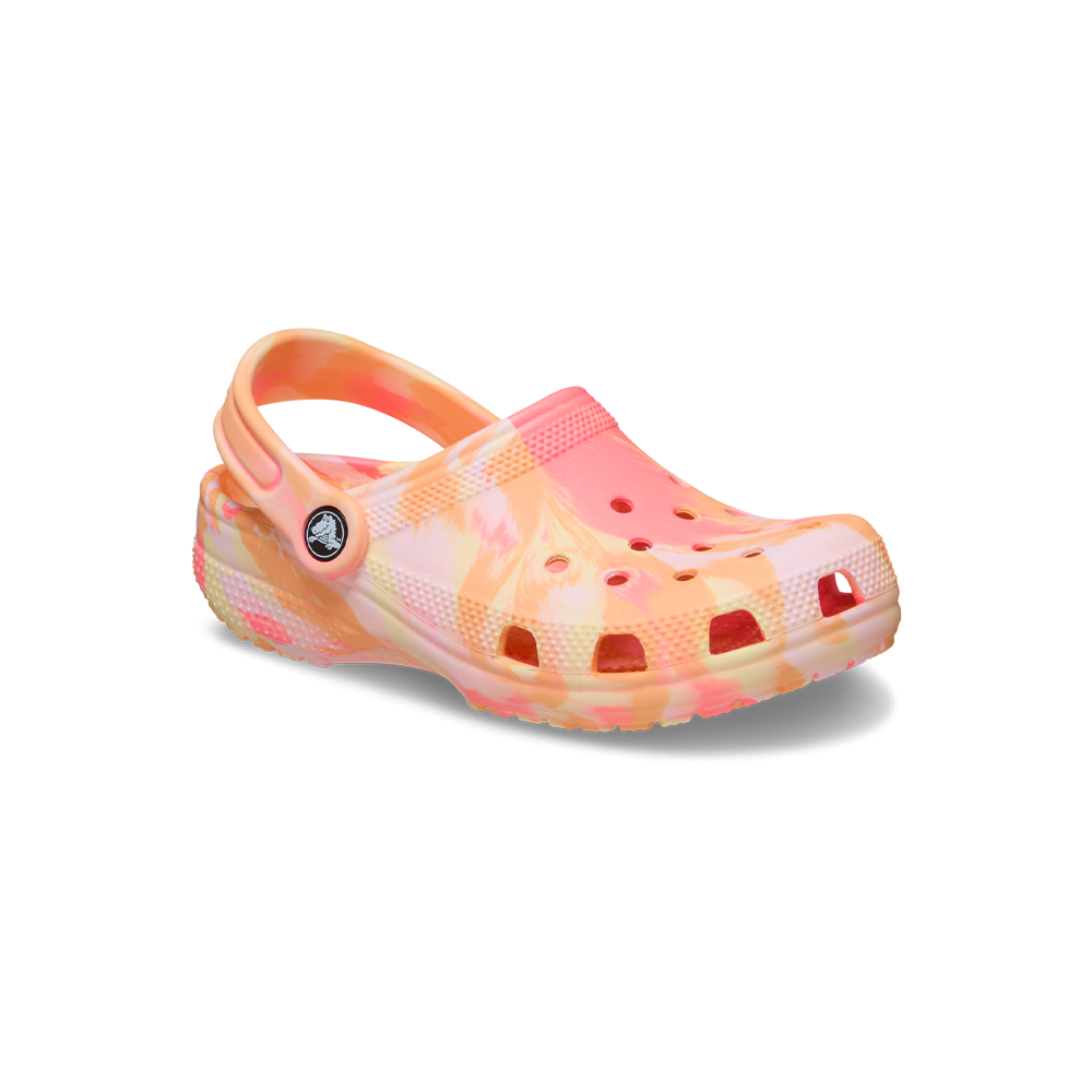 Kids' Classic Marbled Clog in Guava Multi - Image 2