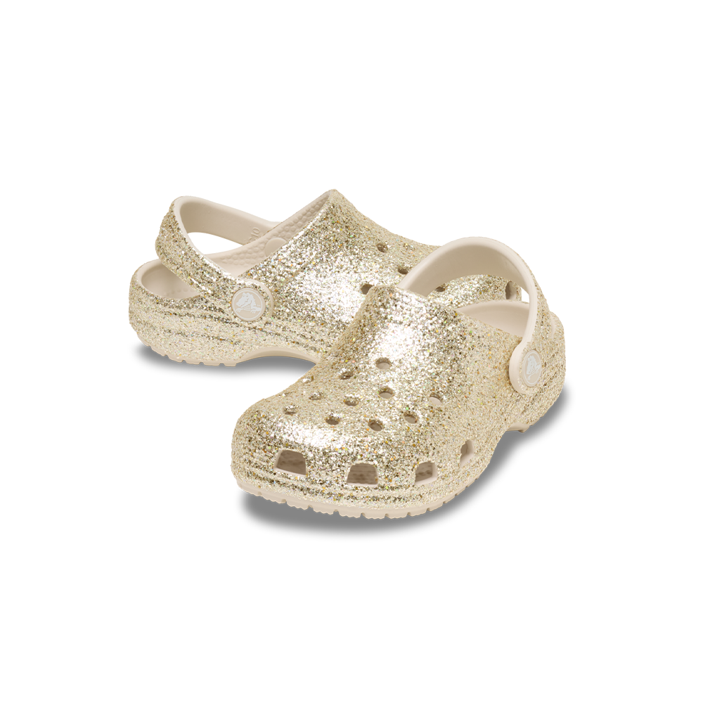 Toddler Classic Chunky Glitter Clog in Sandstone - Image 7