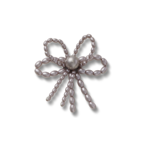 Jibbitz? Charm Black Pearl Beaded Bow