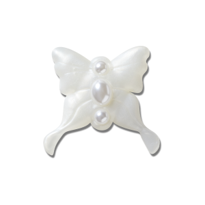 Jibbitz? Charm Meta Jelly White Butterfly