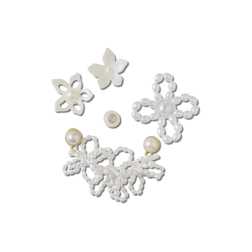 Jibbitz? Charm White Pearl Beaded 5 Pack