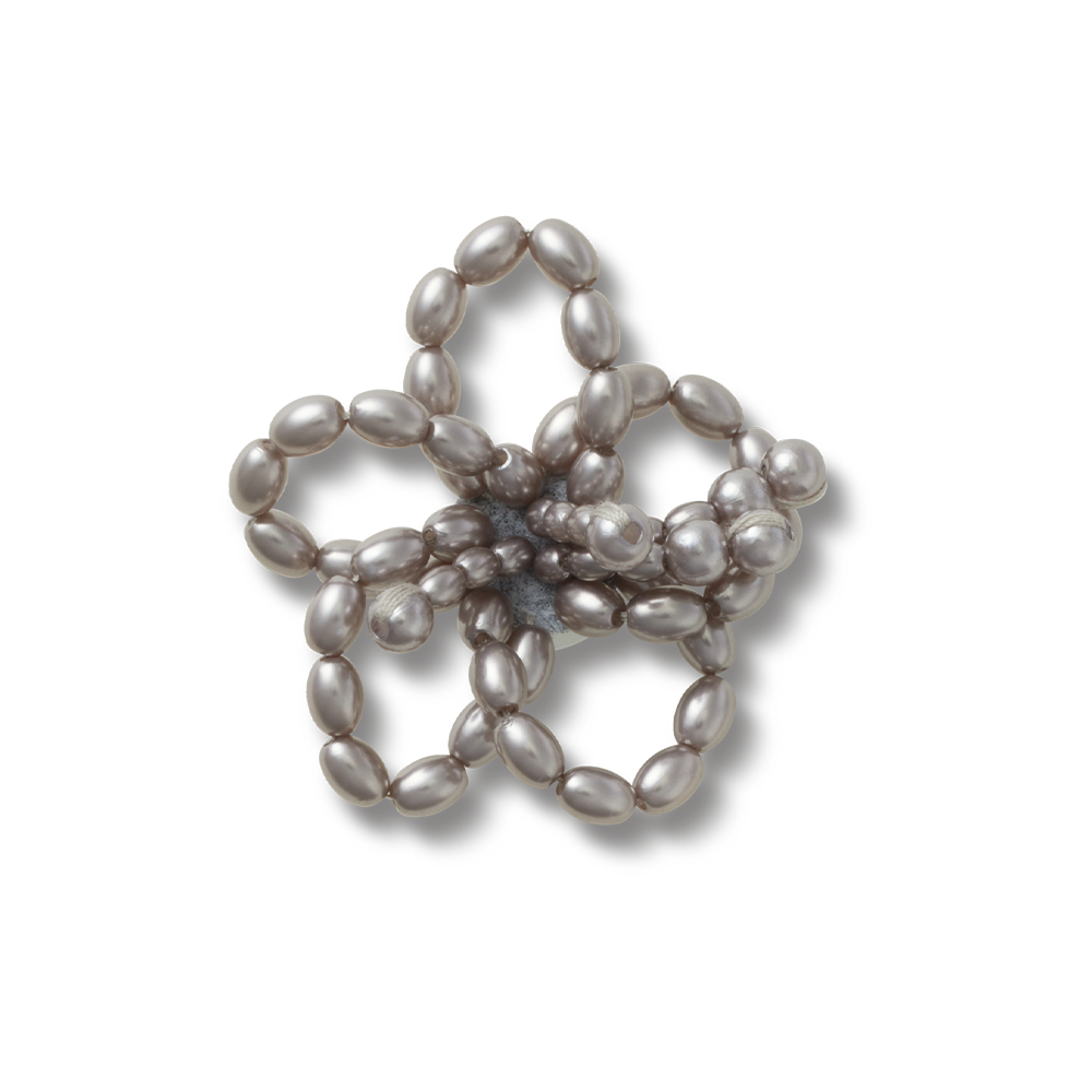 Jibbitz? Charm Black Pearl Beaded Floral
