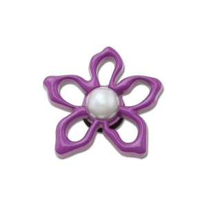 Jibbitz? Charm Meta Purple Floral